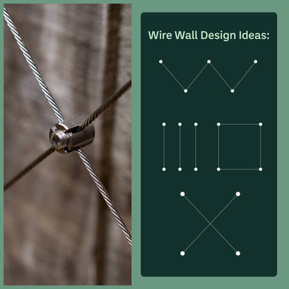 Garden Zen 5m Wire Wall Plant Trainer Kit 316 Stainless Steel Non-Tension