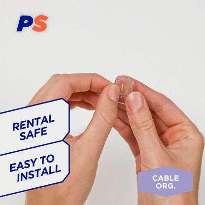 Permastik Clear Cord Clips - 12 Pack