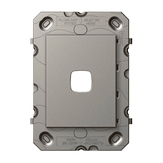 Hpm Arteor 1 Gang Wall Switch Grid - Magnesium - 128 x 91mm
