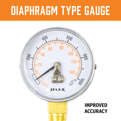 Jflex Dial Pressure Gauge - 50mm - psi/kPa