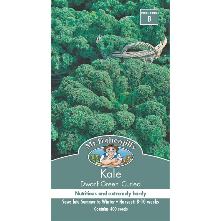Mr Fothergill Dwarf Green Curled Kale Seeds