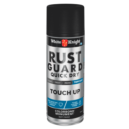 White Knight Rust Guard Touch Up Spray Paint - 300g - Monument Matt