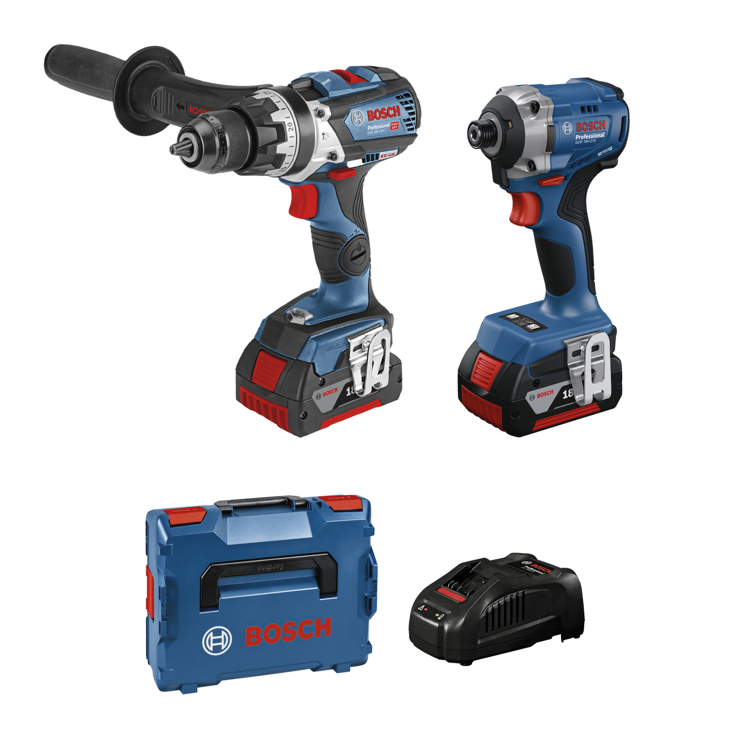 Bosch Brushless Hammer Drill & Impact Driver Kit - 18V - 2 Piece - 2 x 5.0Ah