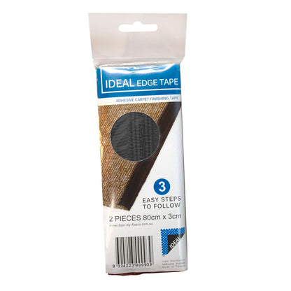 Ideal Diy Floors Black Binding Tape for Carpet Runner Edge - 80 x 3cm - 2 Pack