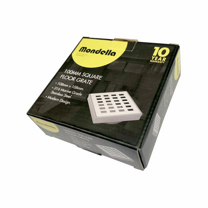 Mondella 100mm Floor Grate - Stainless Steel - Durable - Modern Design
