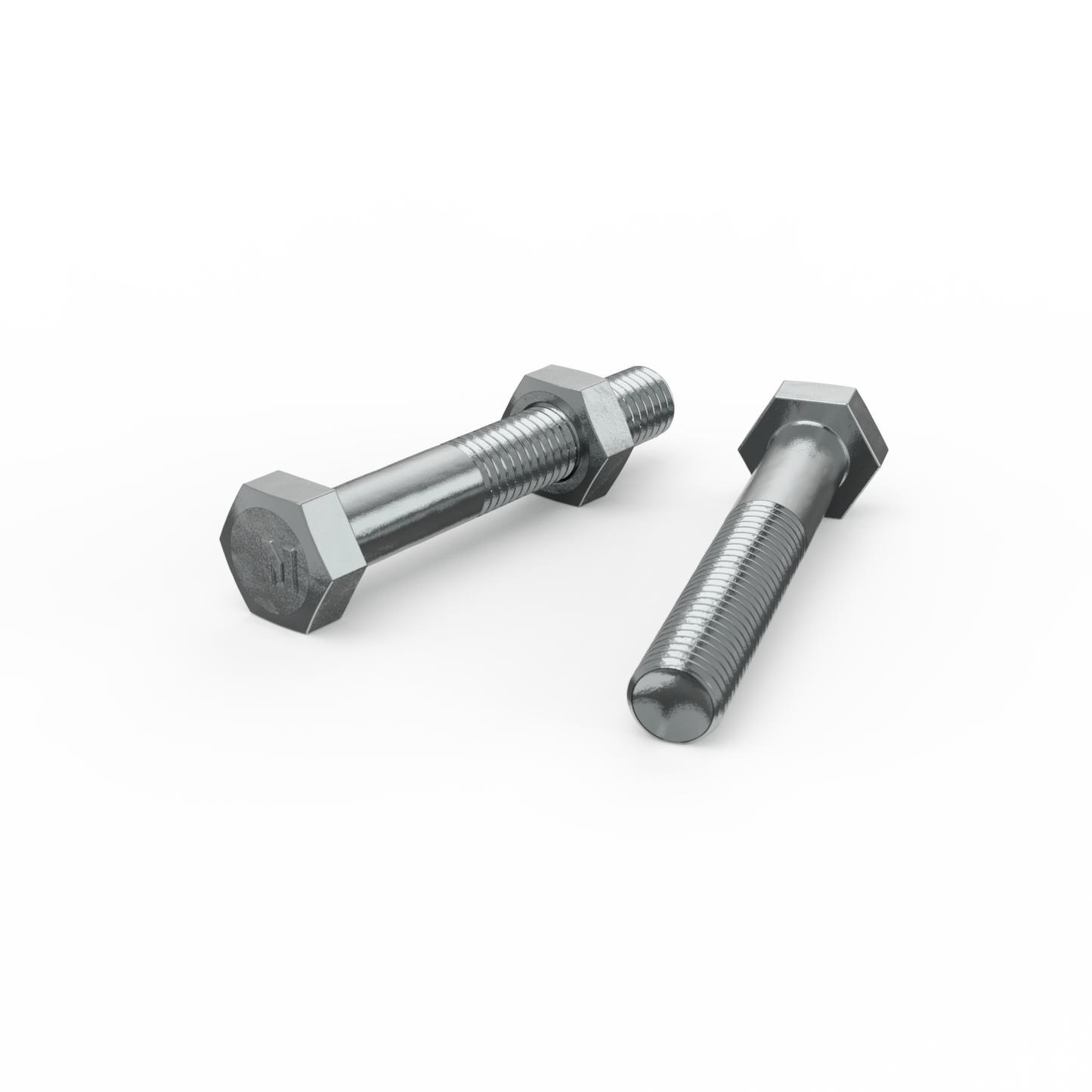 Zenith Zinc Plated Hex Head Bolts and Nuts - M10 x 65mm - 25 Pack