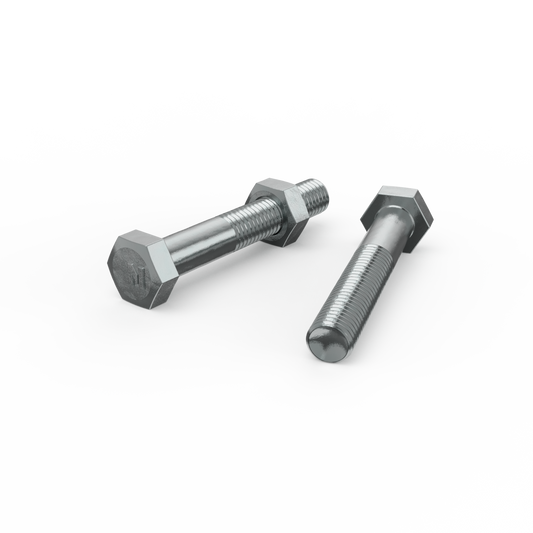 Zenith Zinc Plated Hex Head Bolts & Nuts M10 x 65mm - 25 Pack