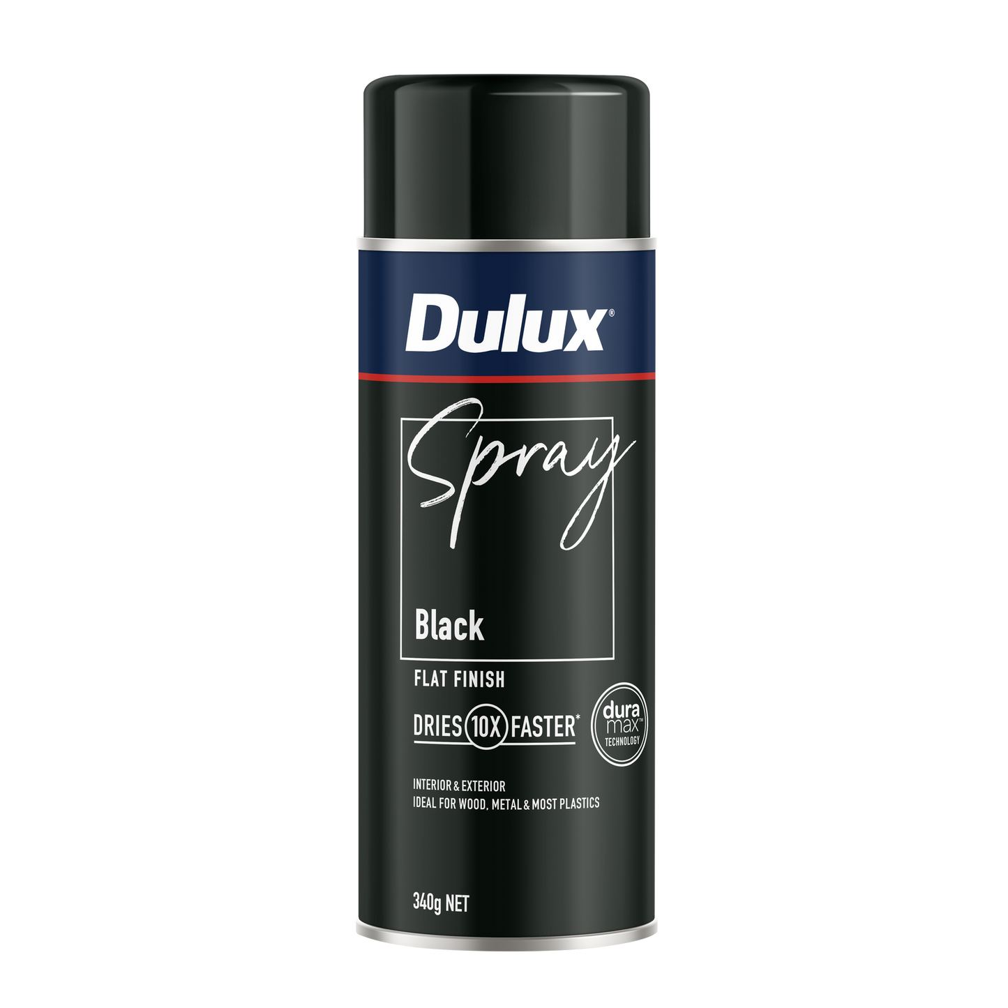 Dulux Spray Paint - 340g - Flat Black