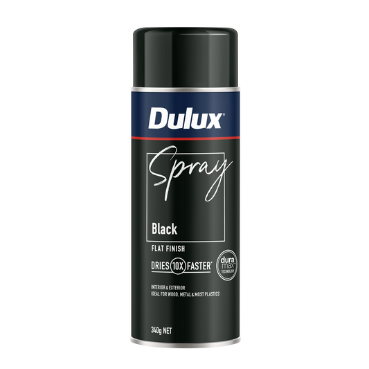 Dulux Spray Paint - 340g - Flat Black
