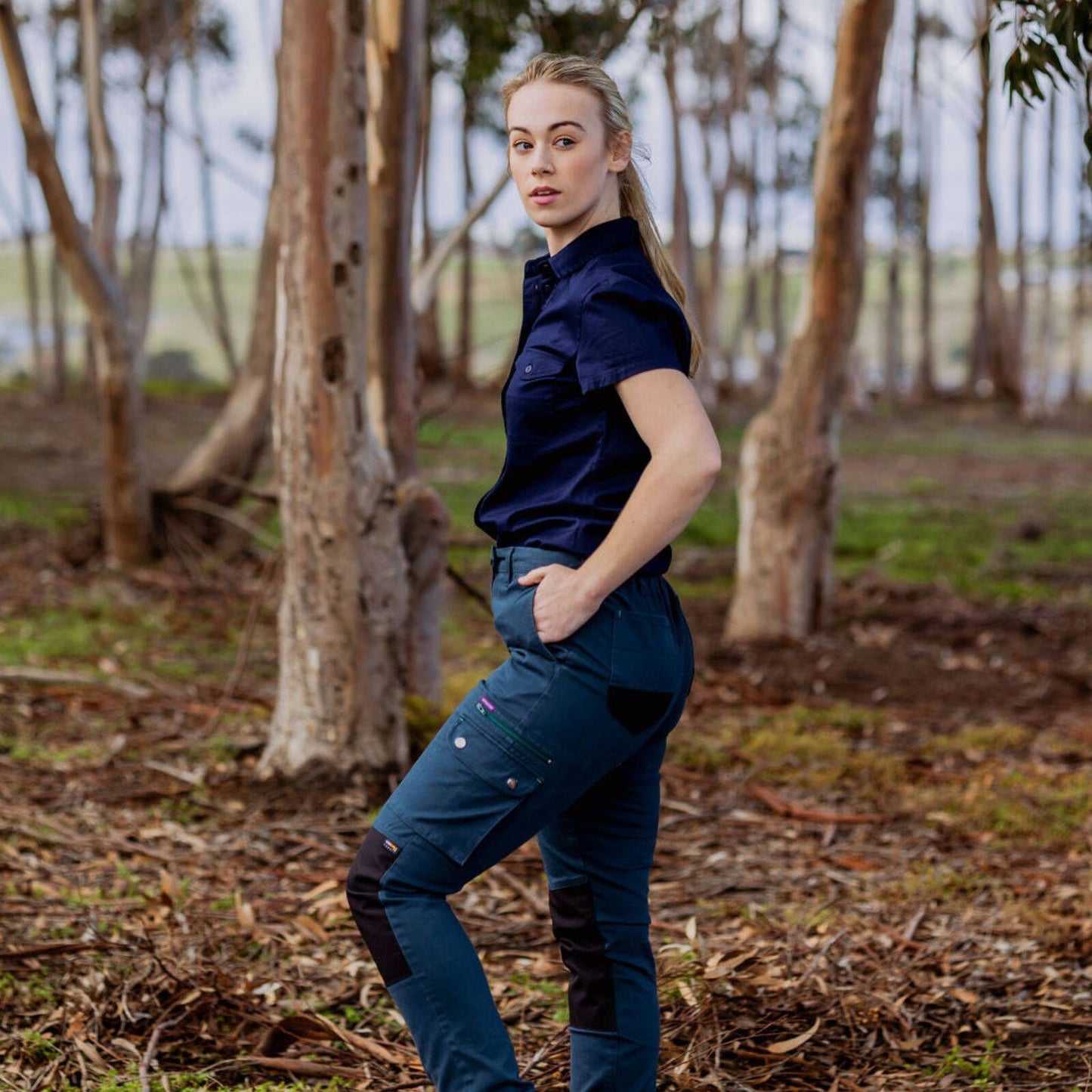 Green Hip Skinny Flex Pants - Gardener Green - Size 18