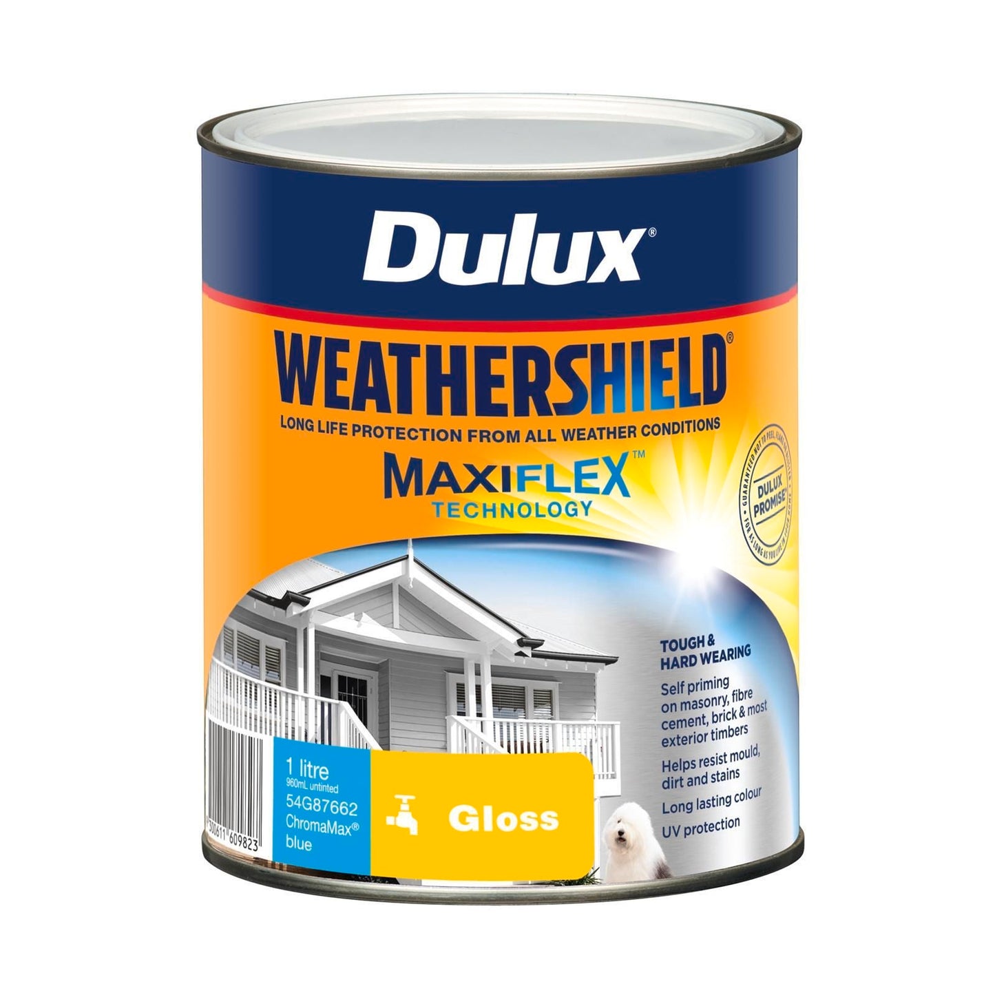 Dulux Weathershield Gloss Exterior Paint - 1L - Blue