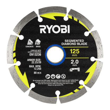 Ryobi Mixed Diamond Blade Set - 125mm - 3 Piece