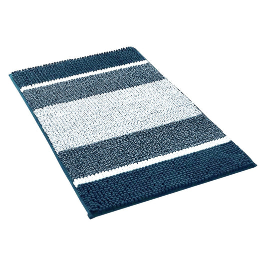 Barelli Chenille Bath Mat 80 x 50cm Blue