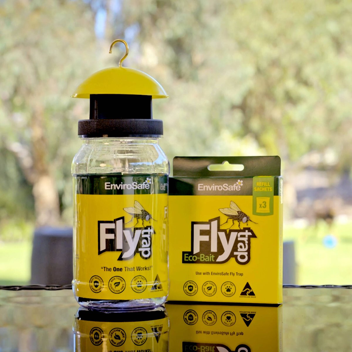 Envirosafe Fly Attractant - Food Grade - Non-Toxic - 3 Pack