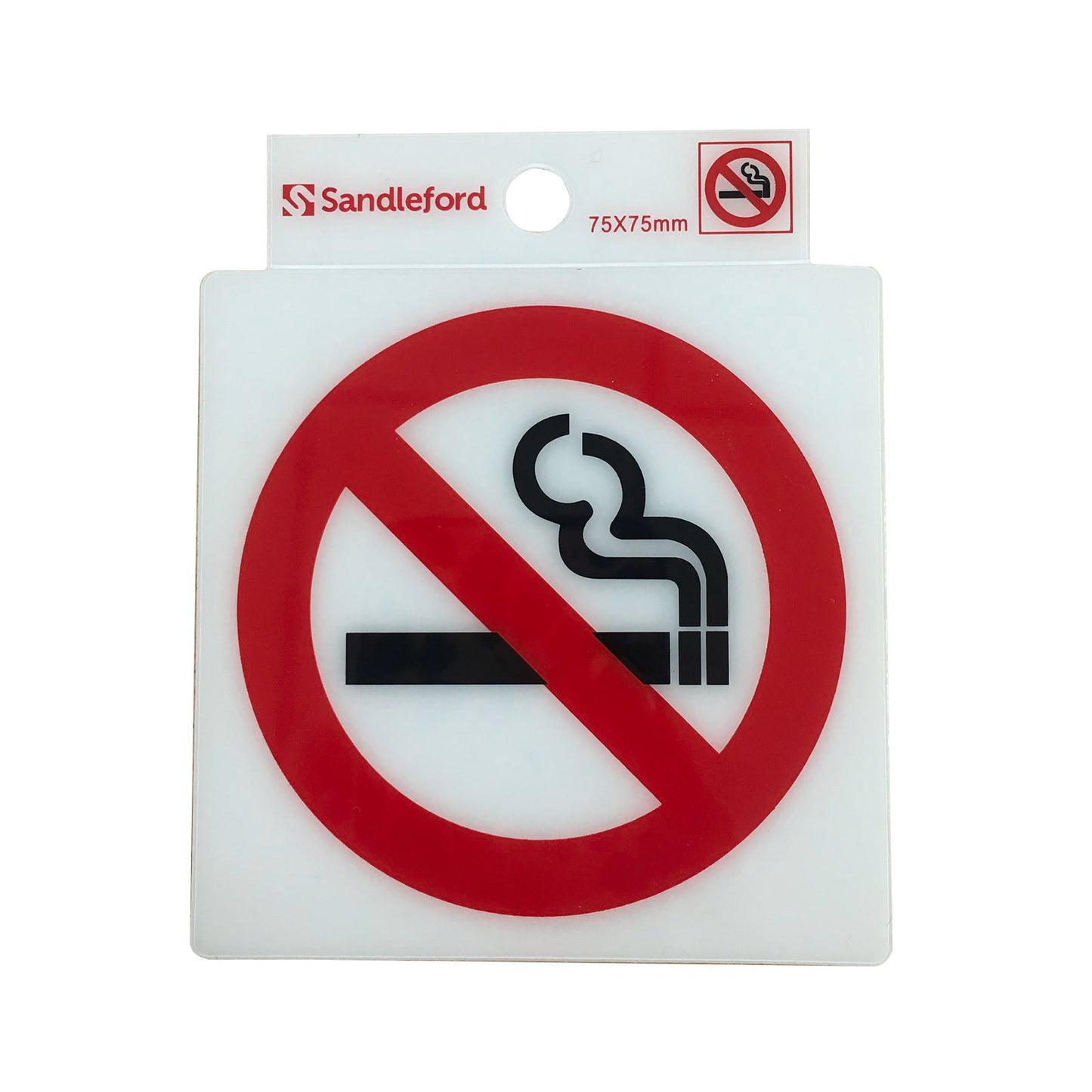 Sandleford No Smoking Symbol Self Adhesive Sign - 75mm