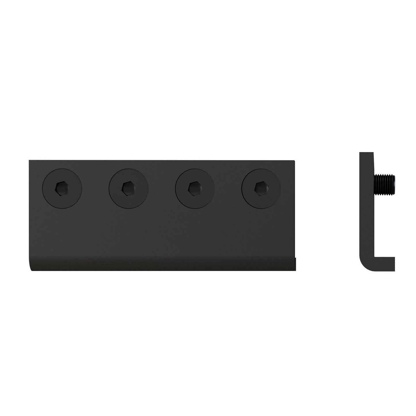 Rolltrak Matte Black Barn Door Track Joiner - 9 x 32 x 80mm