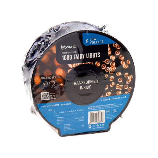 Lytworx Warm White Fairy Lights - 100m - 1000 Pack