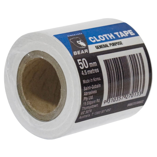 Norton Bear General Purpose Cloth Tape - 50mm x 4.5m - White