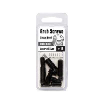 Pinnacle Grub Screw Set - 3/16" to 3/8" - 16 Pack