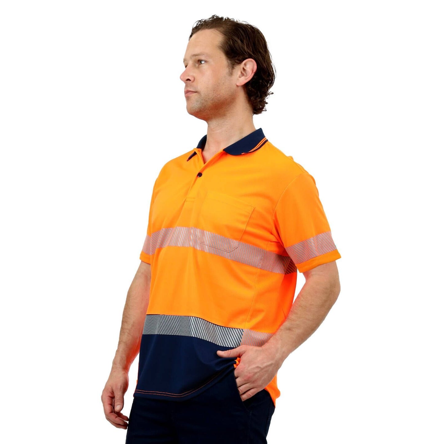 Citeco Orange Hi Vis Short Sleeve Polo - Medium