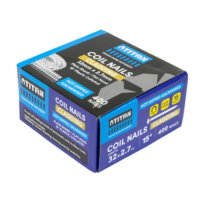 Titan Collated Coil Nail - 32 x 2.7mm - 400 Pack