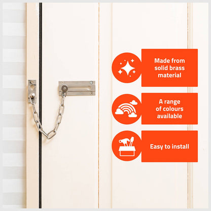 Taskmaster Security Door Chain - 52 x 95mm - Chrome