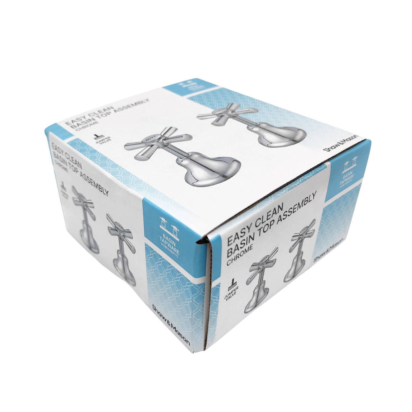 Shaw Mason Chrome Easy Clean Basin Top Assembly - 67 x 105mm - Pair