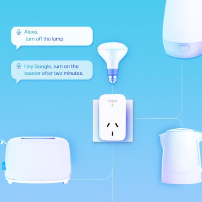 TP-Link Tapo Mini Wi-Fi Smart Plug - Energy Monitoring - 2 Pack - White