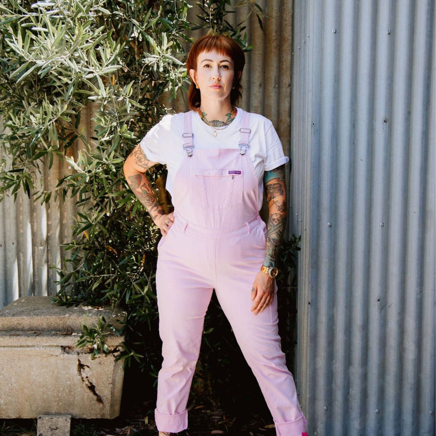 Green Hip All Women Overalls - Size 6 - Pink