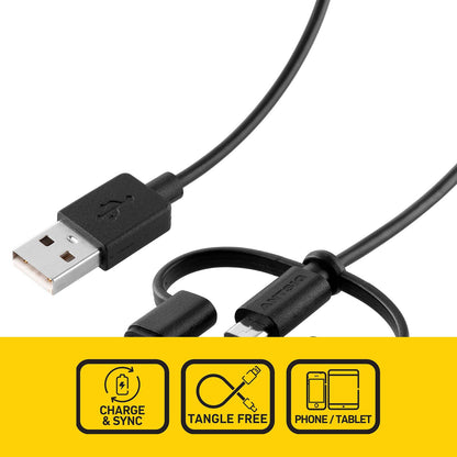 Antsig 3 in 1 USB Cable - 1m