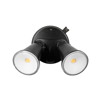 Brilliant Black Lamy DIY Twin Security Light - 1600 Lumens - 330 x 150 x 120mm