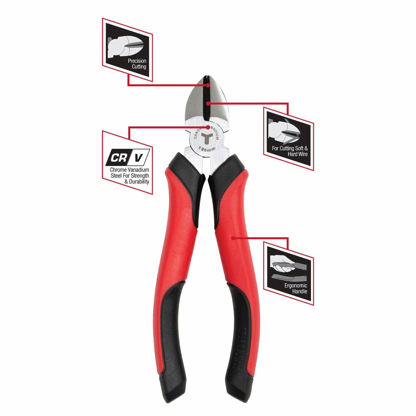 Trojan Side Cutting Plier - 180mm