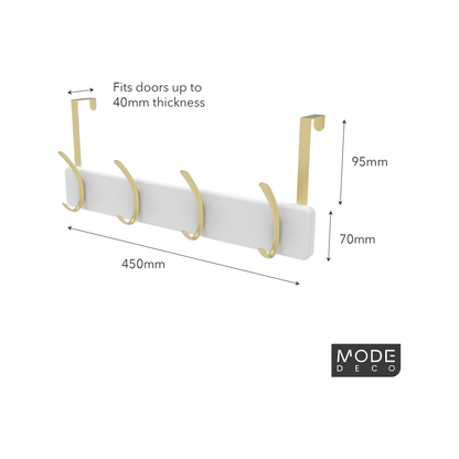 Mode Over Door Hanger - 4 Hooks - 450 x 70mm