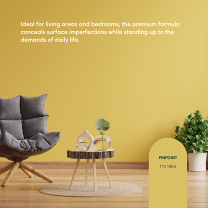 Taubmans Endure Interior Walls Paint - 2L - Hi C Yellow - Low Sheen
