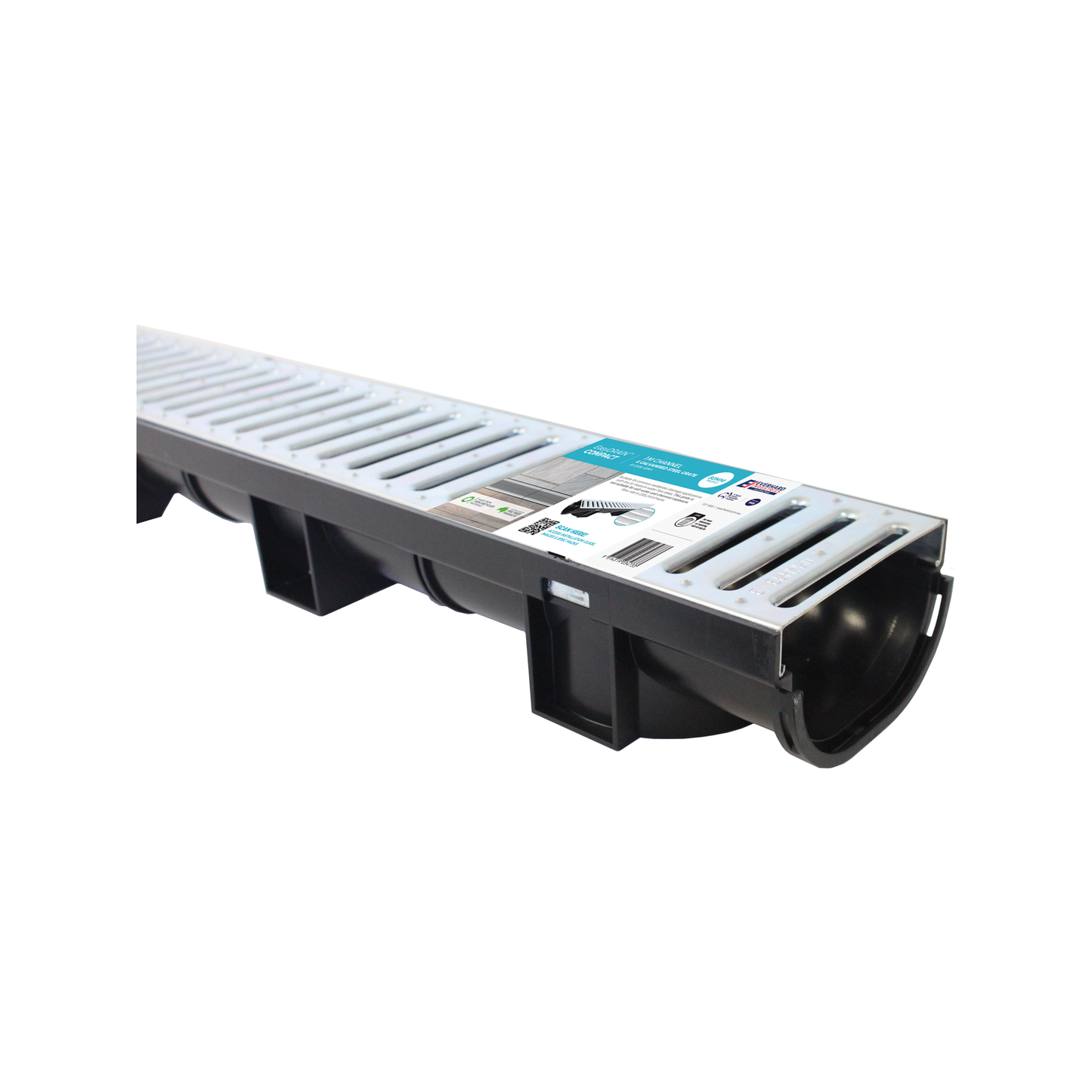 Everhard 1m Easydrain Compact Galvanised Steel Grate
