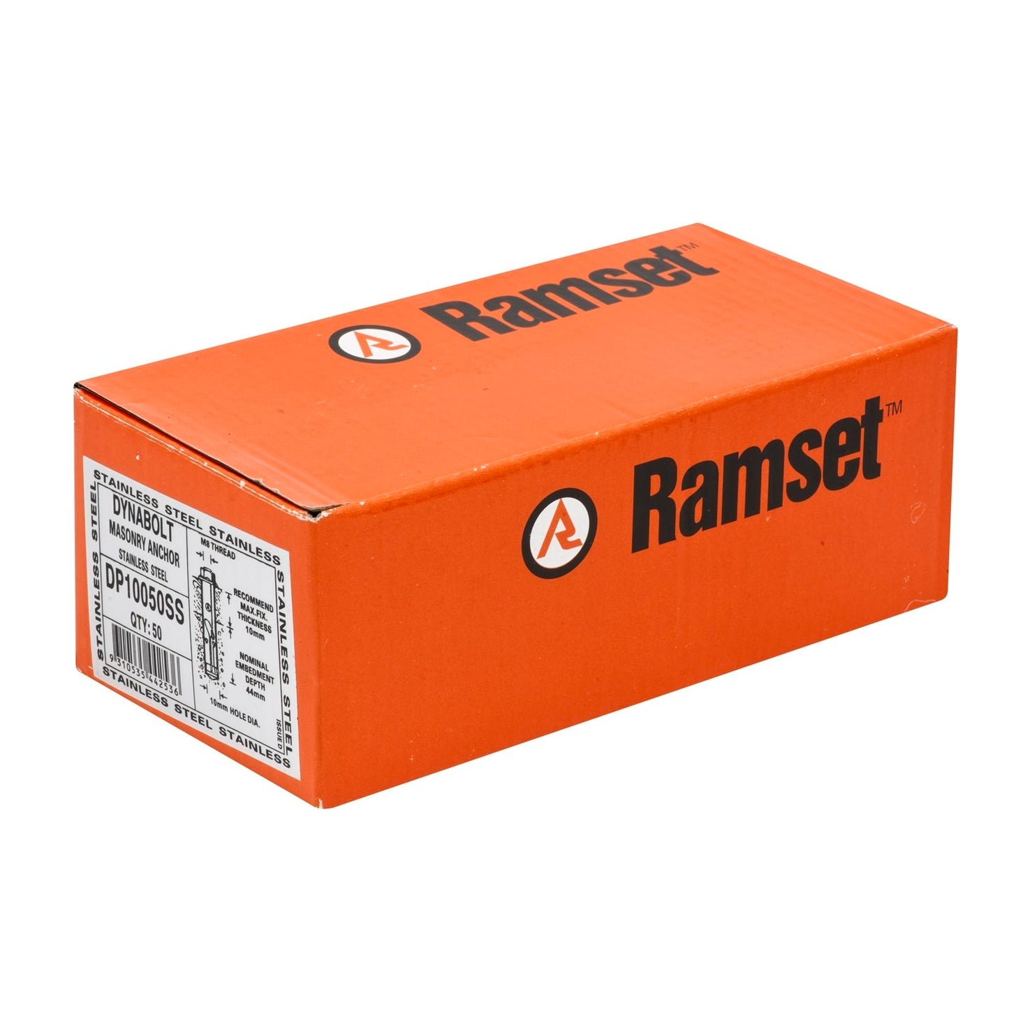 Ramset Dynabolt Plus Hex Nut Bolt - 10 x 50mm - 50 Pack