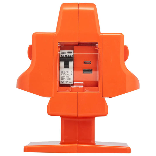 Arlec Heavy Duty Power Block - 4 Outlet - PD20W - Orange