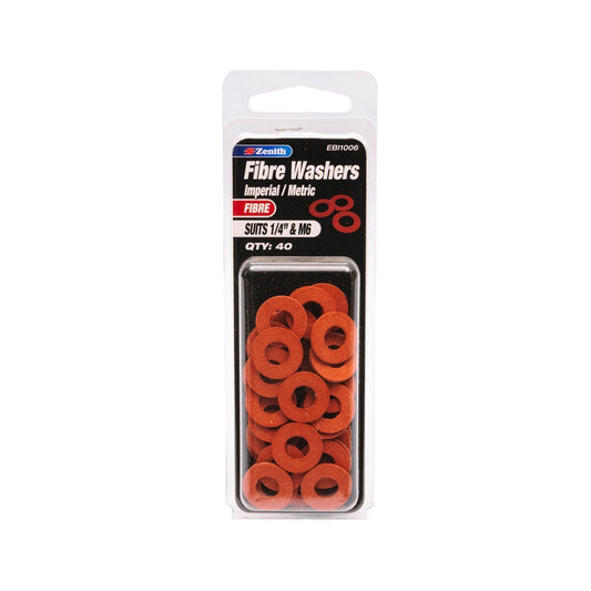 Zenith Fibre Washer - 1/4" & M6 - 40 Pack