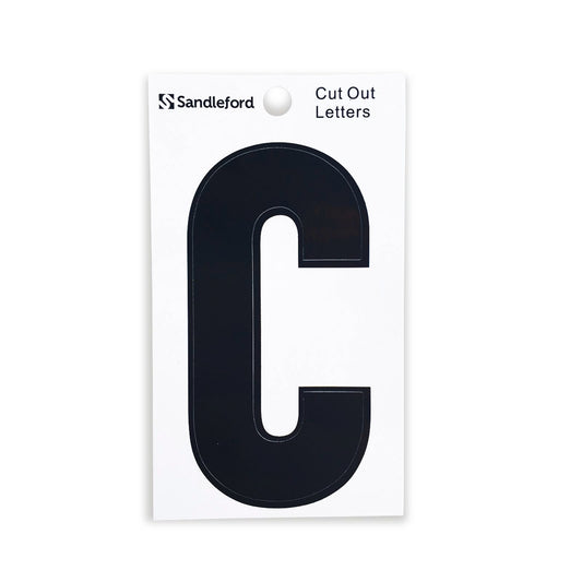 Sandleford Black Cut Out Self Adhesive House Letter C - 85mm