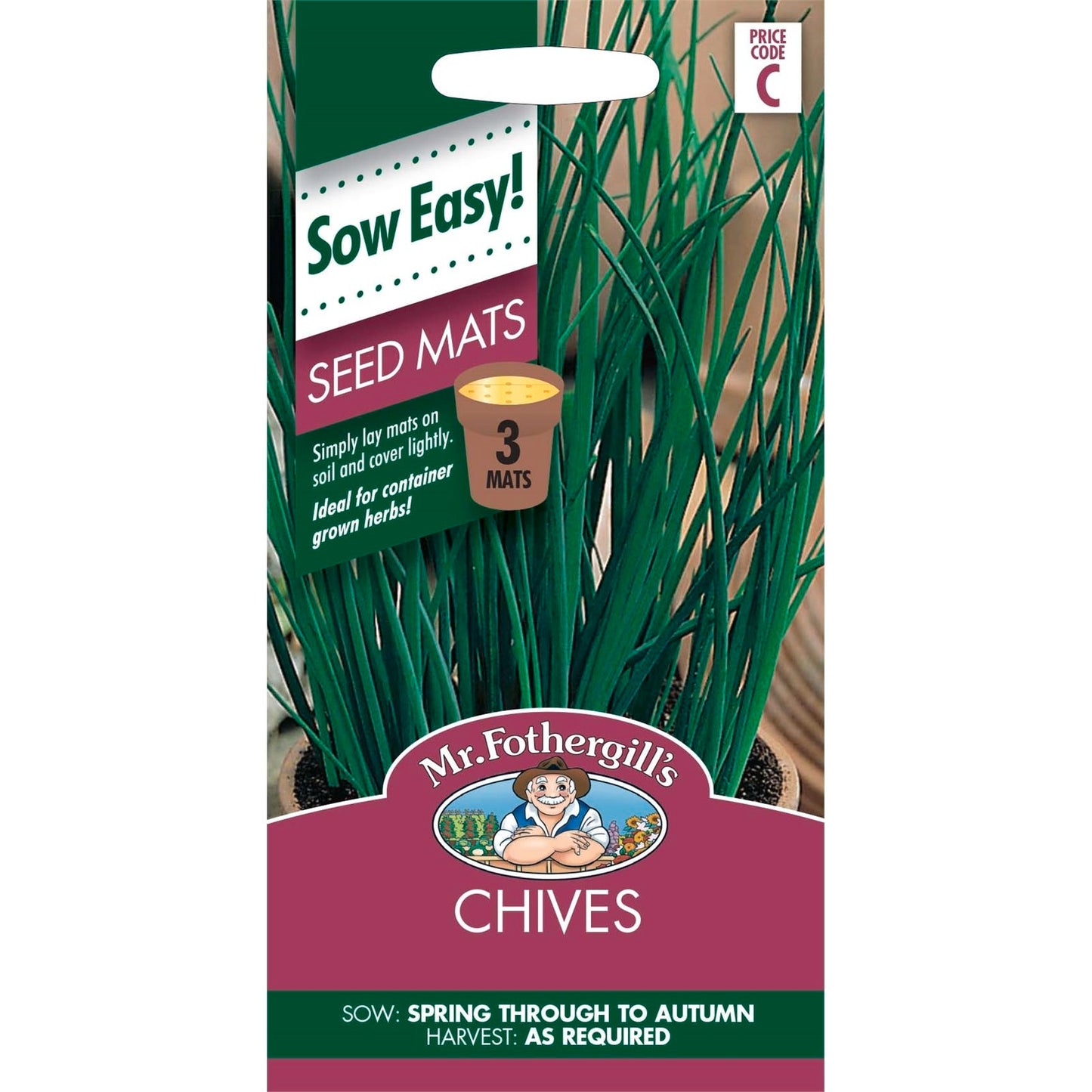 Mr Fothergill Chives Seed Mat