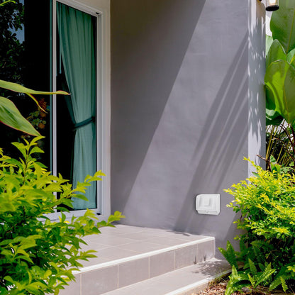 Deta Rhodium Single Outdoor Plated Power Point Outlet