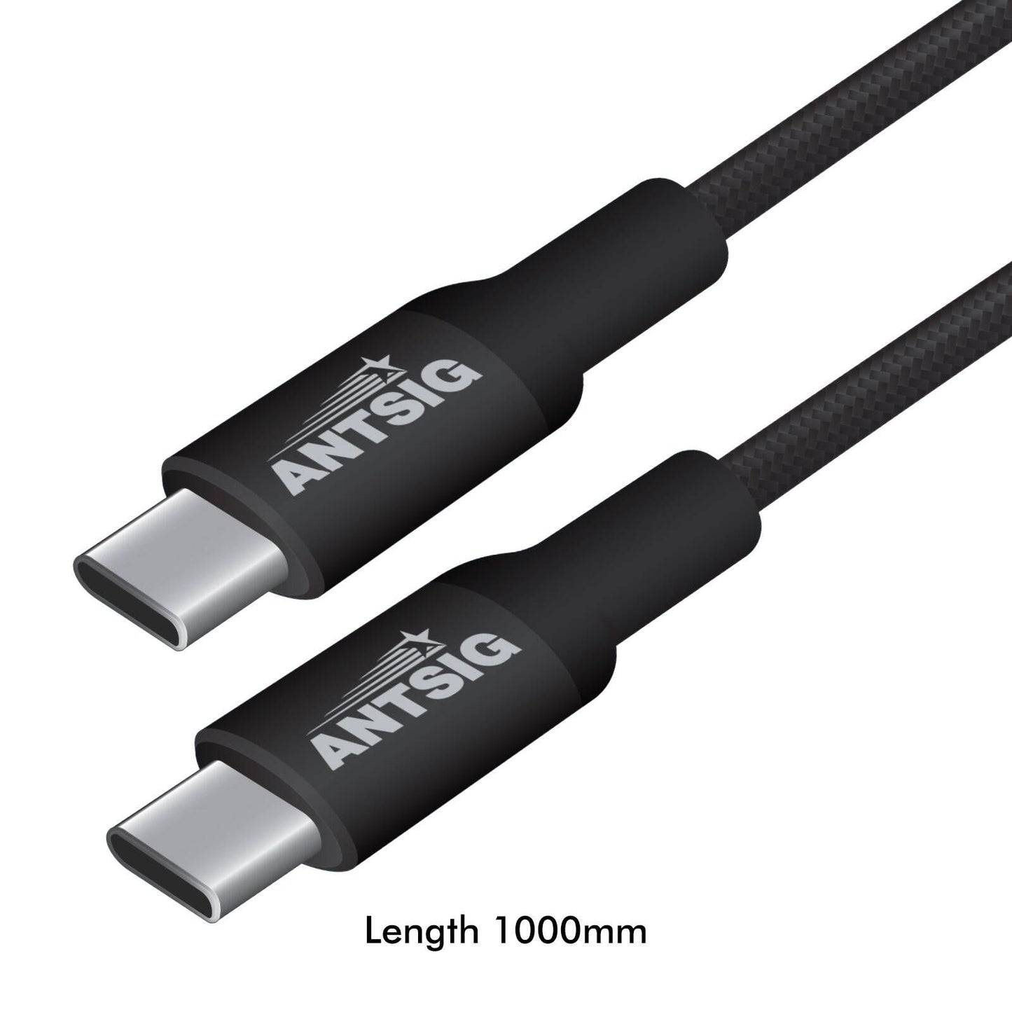 Antsig 100W USB-C to USB-C Cable - 1m - Black