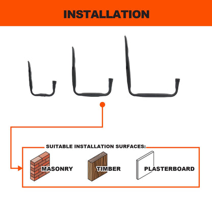 Everhang Black Storage Tube Hook - 3 Pack - 19 x 250mm
