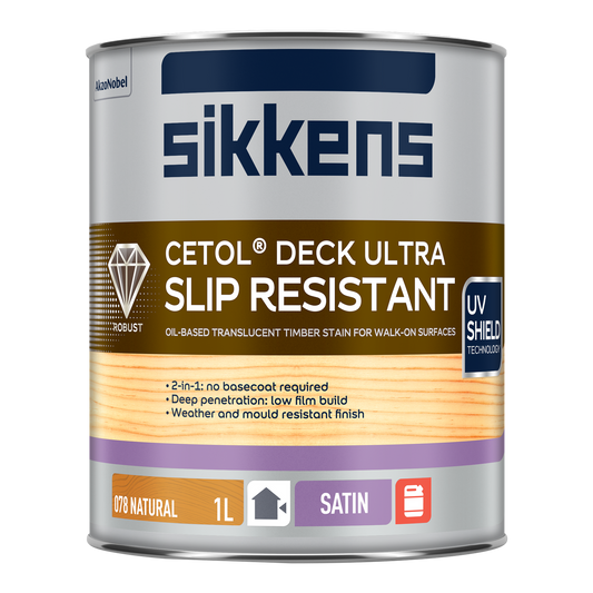 Sikkens Cetol Deck Ultra Slip Resistant Natural Satin - 1L