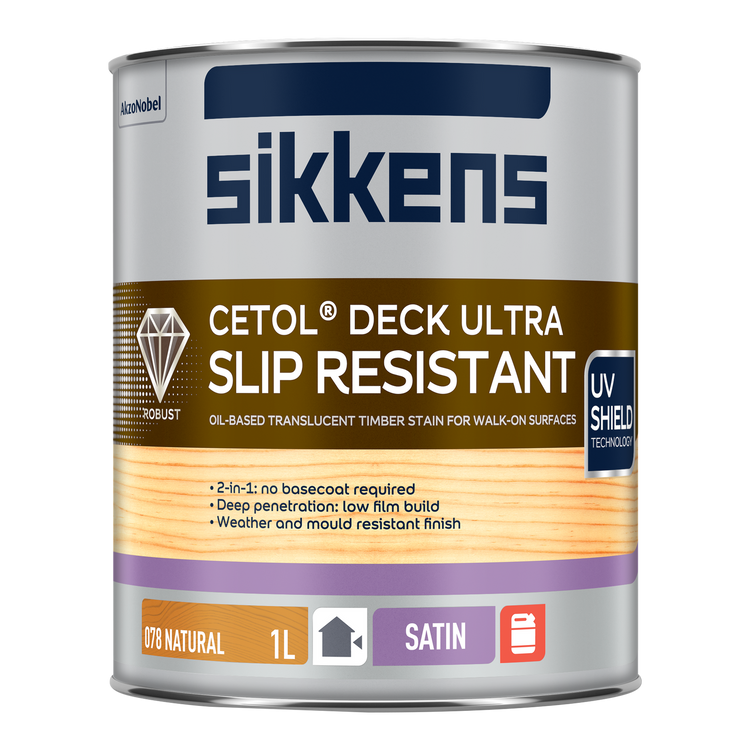 Sikkens Cetol Deck Ultra Slip Resistant Natural Satin - 1L