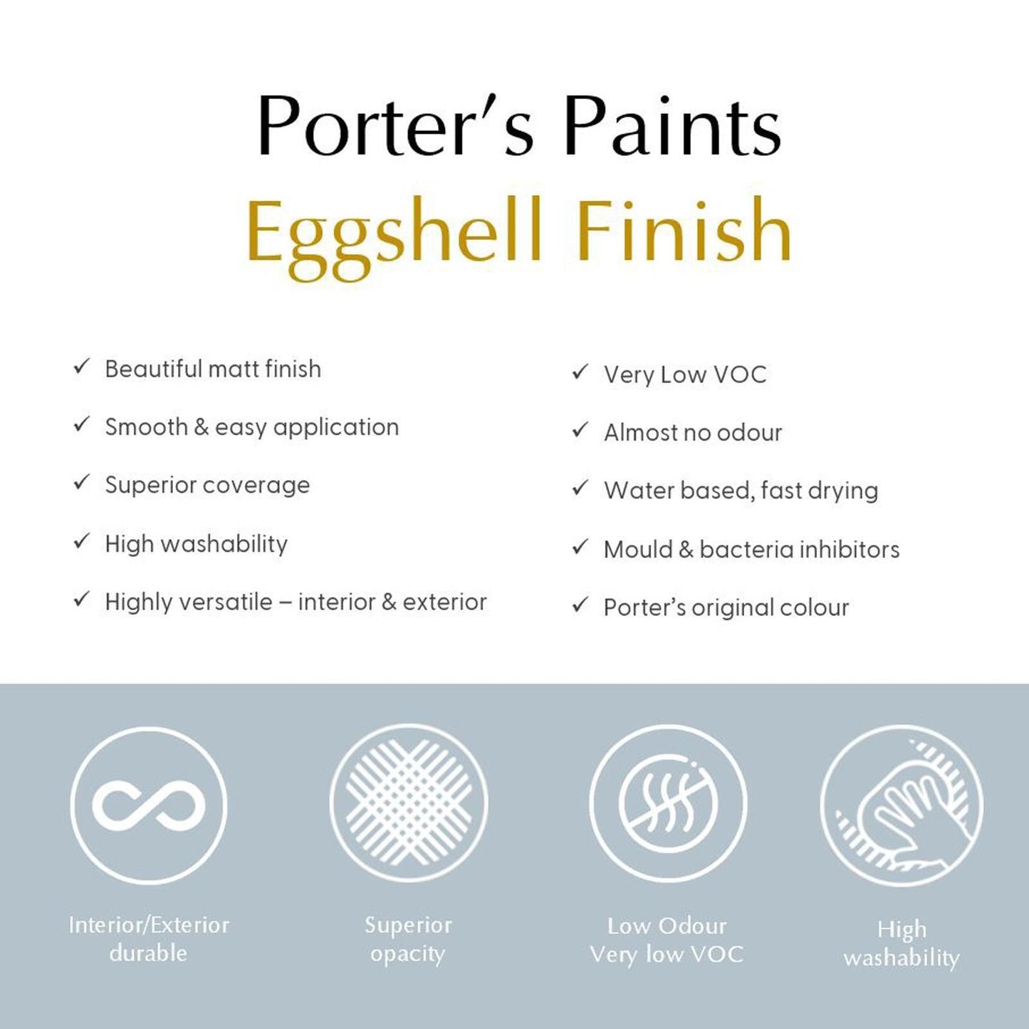 Porter's Washable Paint - 100ml - Timberline - Eggshell