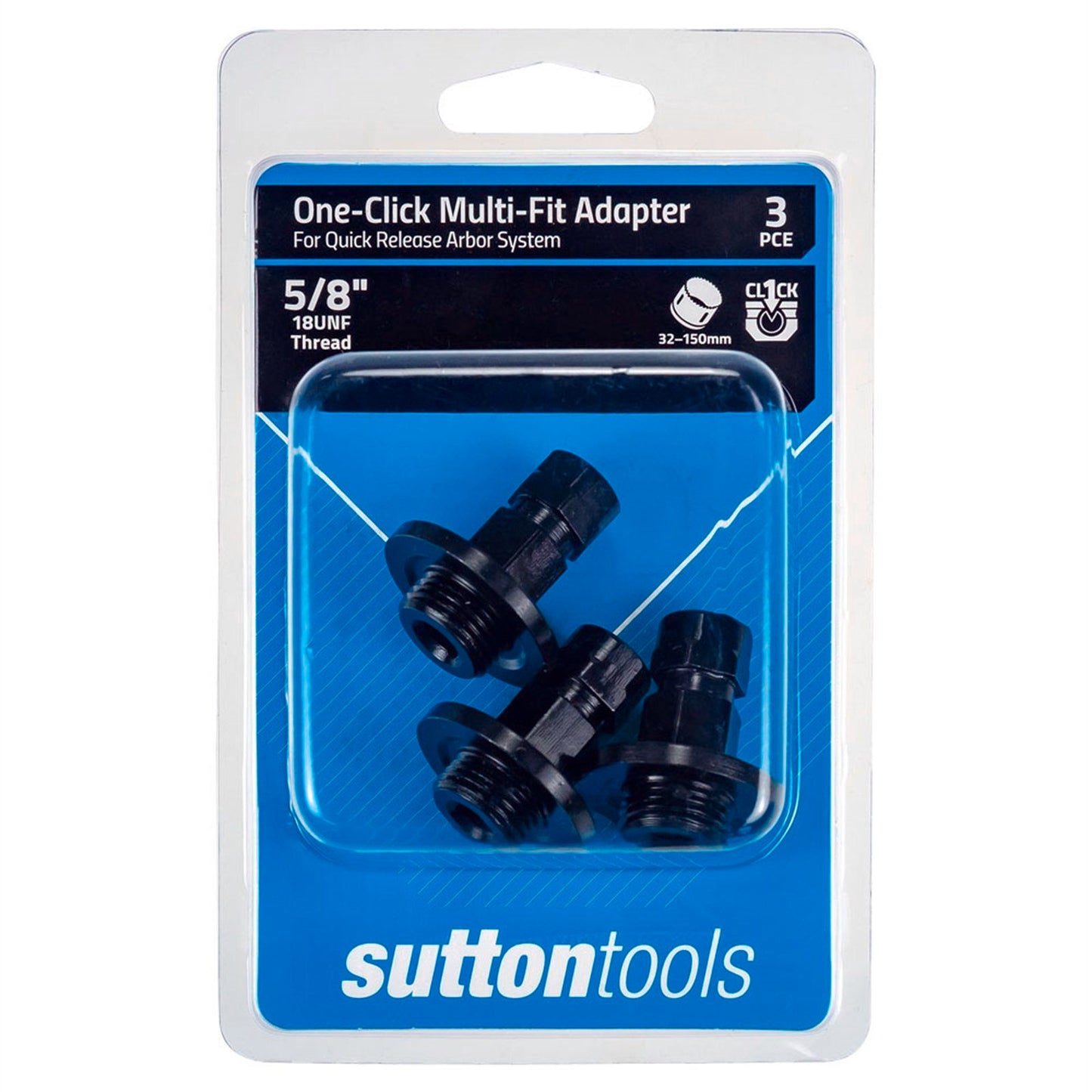 Sutton Tools Holesaw Adaptor - 32-150mm - 3 Pack