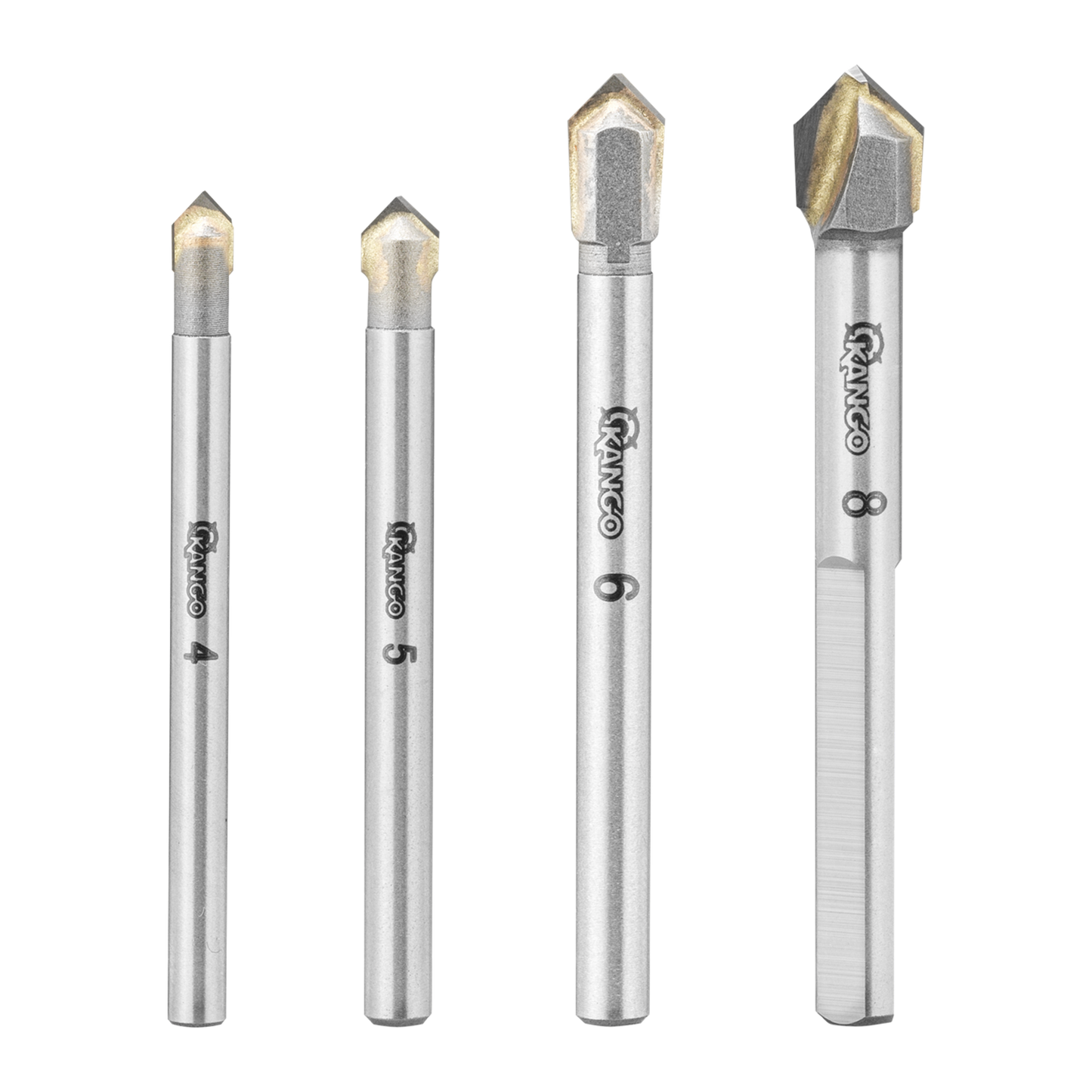 Kango Glass Tile Drill Bit Set - 4,5,6,8mm