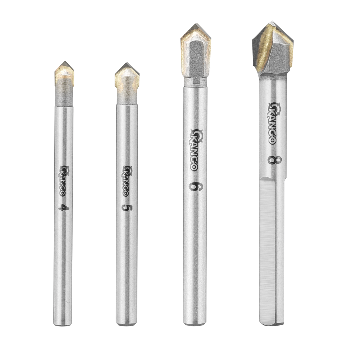 Kango Glass Tile Drill Bit Set 4,5,6,8mm