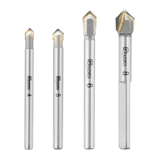Kango Glass Tile Drill Bit Set 4,5,6,8mm